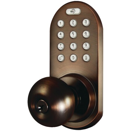 Milocks Control and Touchpad 3-in-1 Remote Doorknob (Oil Rubbed Bronze) QKK-01OB